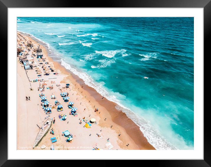 Beach Print, Aerial Beach, Aerial Photography Framed Mounted Print by Radu Bercan