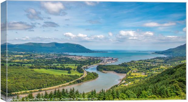 Warrenpoint on Carlingford Lough Canvas Print by David McFarland