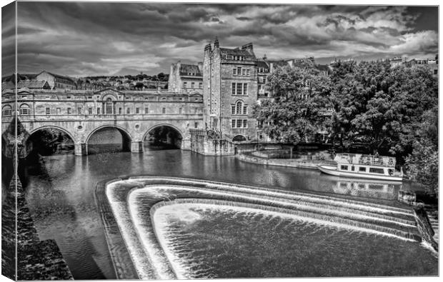 Pulteney Bridge & River Avon in Bath               Canvas Print by Darren Galpin