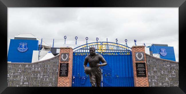 Dixie Dean statue in front of the Wall of Fame Framed Print by Jason Wells