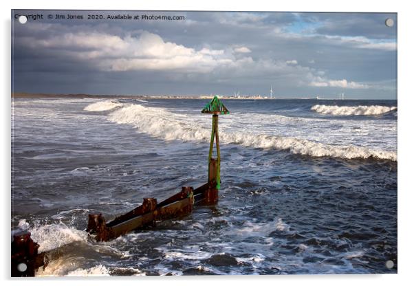 Northumbrian Seascape Acrylic by Jim Jones