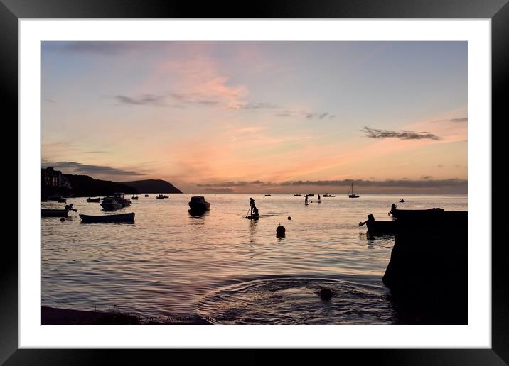 Sunset at The Parrog, Newport, Pembrokeshire  Framed Mounted Print by Julie Tattersfield