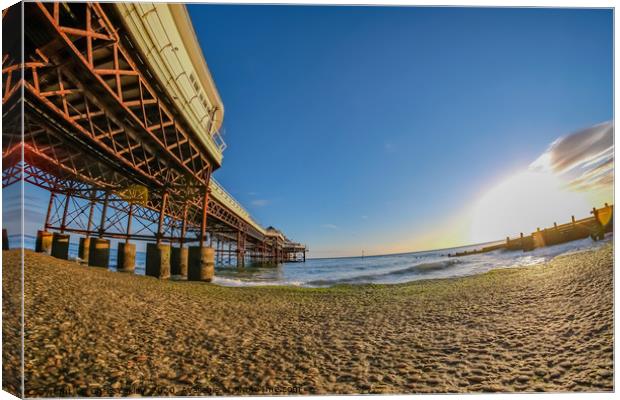 Fisheye view of a brilliant sunrise over the North Canvas Print by Chris Yaxley