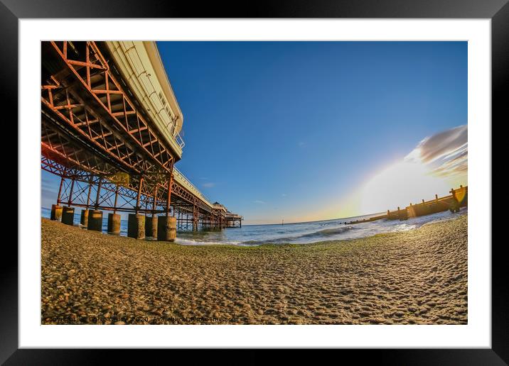 Fisheye view of a brilliant sunrise over the North Framed Mounted Print by Chris Yaxley