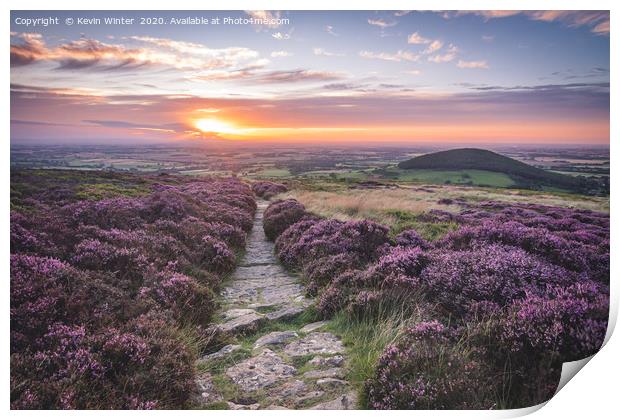 Summer Sunset over the North York Moors Print by Kevin Winter