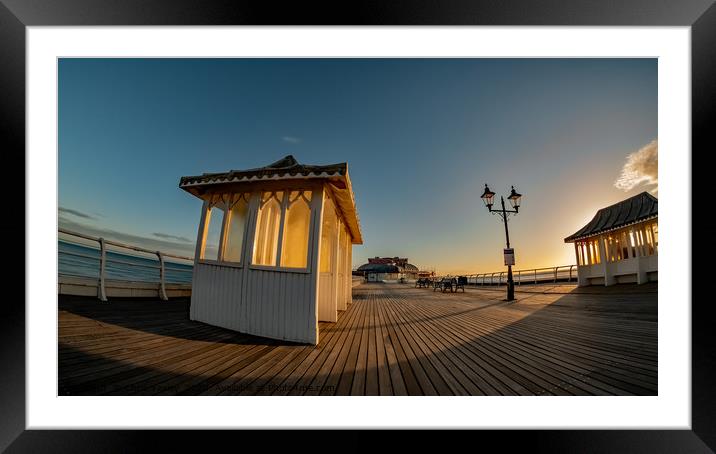 Fisheye view captured on the wooden boardwalk of C Framed Mounted Print by Chris Yaxley