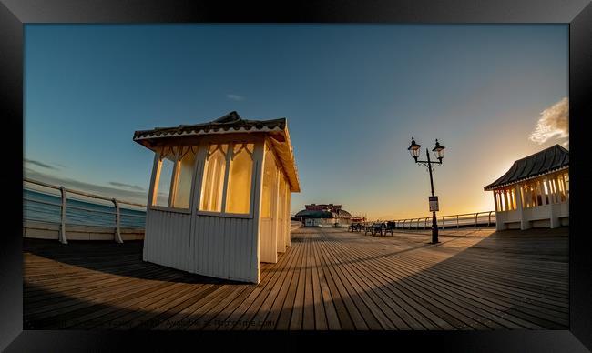 Fisheye view captured on the wooden boardwalk of C Framed Print by Chris Yaxley