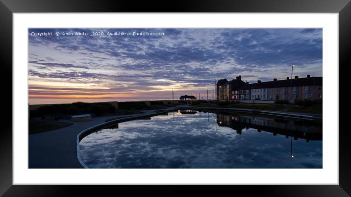 Redcar boating lake Framed Mounted Print by Kevin Winter