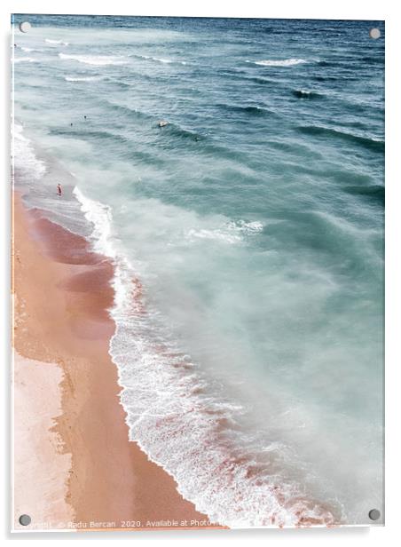 Ocean Print, Beach Sea Print, Aerial Beach Print Acrylic by Radu Bercan