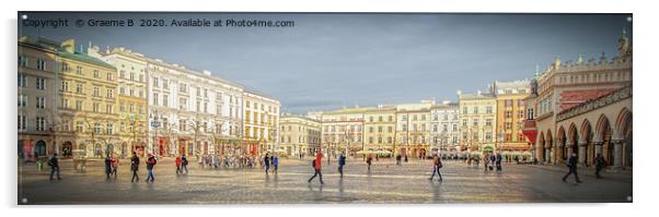 Busy Krakow Square Acrylic by Graeme B