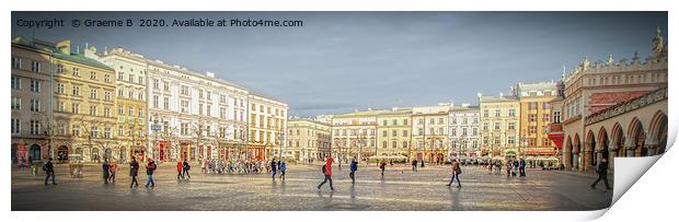 Busy Krakow Square Print by Graeme B