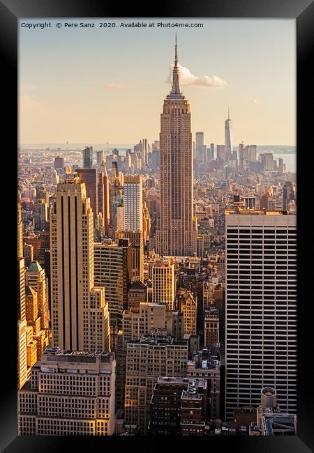  Famous Empire State Building Framed Print by Pere Sanz