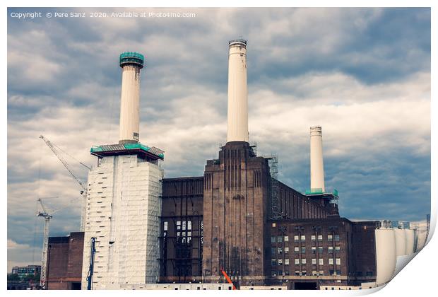 Battersea Power Station in Chelsea, London Print by Pere Sanz
