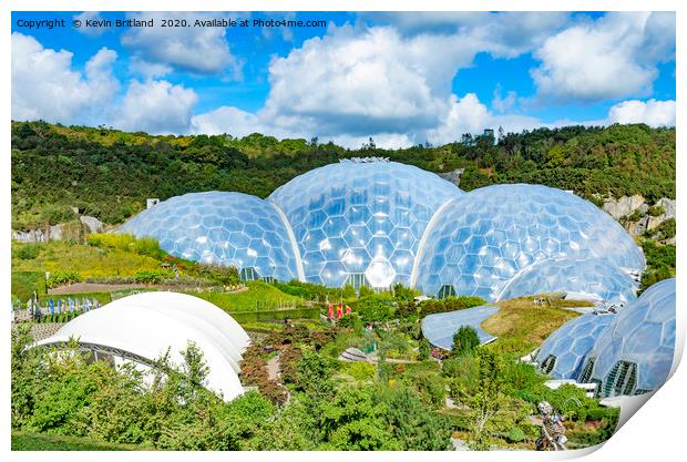 eden project cornwall Print by Kevin Britland