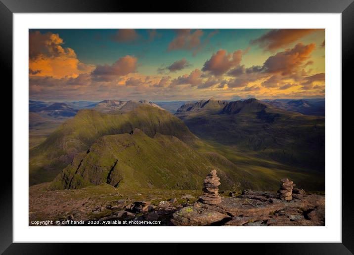 Torridon Mountains at Sunset. Framed Mounted Print by Scotland's Scenery