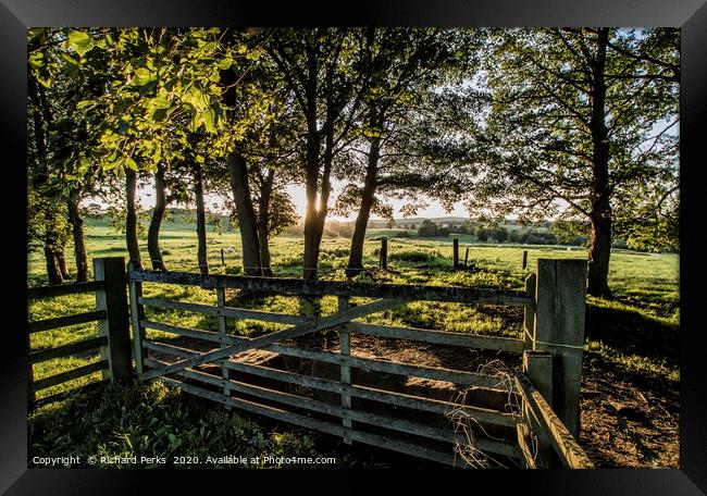 Close the gate Framed Print by Richard Perks