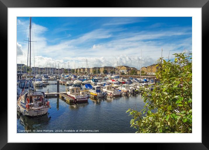 The Marina in Penarth Framed Mounted Print by Jane Metters
