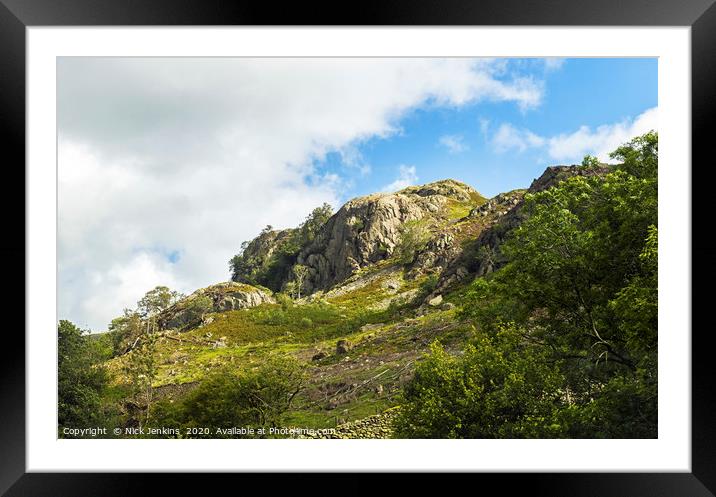 Castle Rock Lake District National Park Framed Mounted Print by Nick Jenkins
