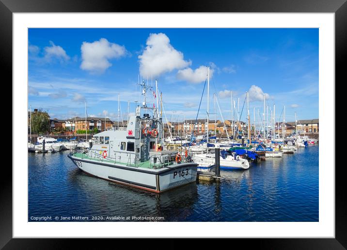 Penarth Marina  Framed Mounted Print by Jane Metters