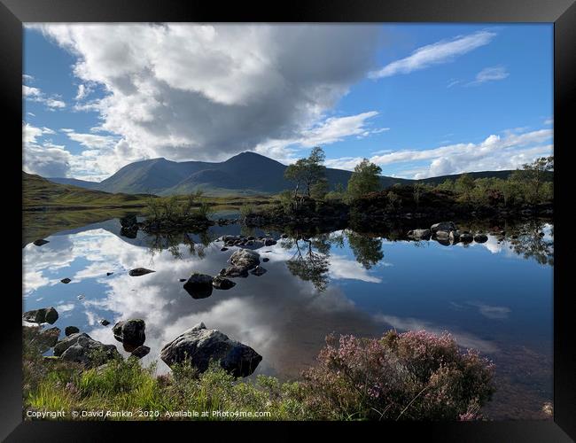 Lochan na h-Achlaise ,  the Black Mount in the Hig Framed Print by Photogold Prints