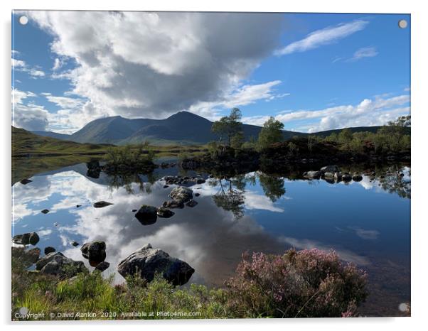 Lochan na h-Achlaise ,  the Black Mount in the Hig Acrylic by Photogold Prints