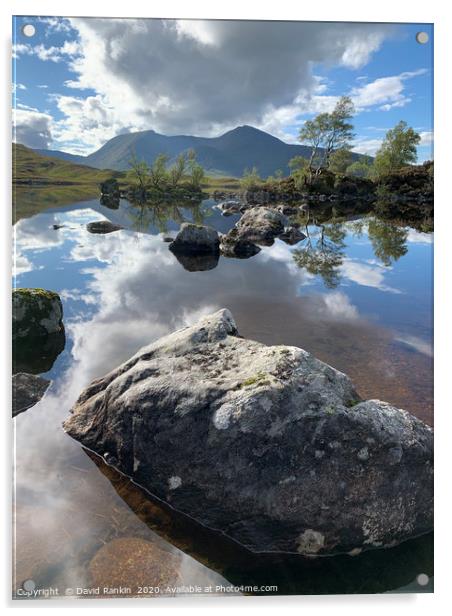 Lochan na h-Achlaise , the Black Mount in the High Acrylic by Photogold Prints