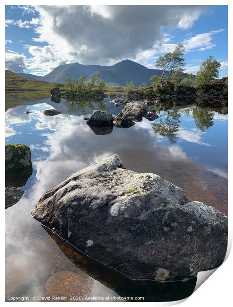 Lochan na h-Achlaise , the Black Mount in the High Print by Photogold Prints
