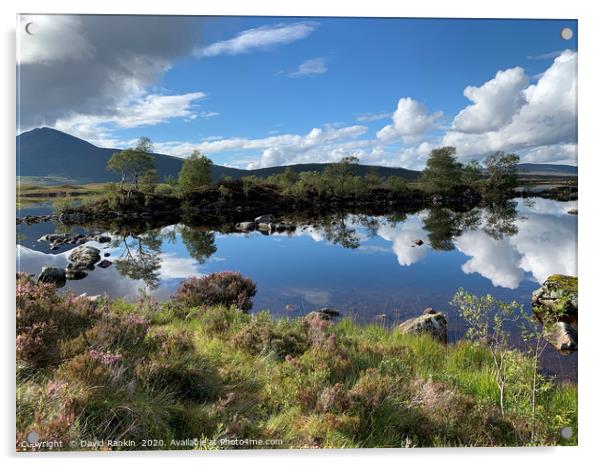 Loch Tulla and Black Mount , Rannoch Moor in the H Acrylic by Photogold Prints