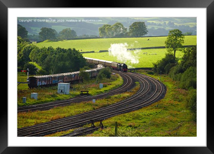 46100 Royal Scot approaching Hellifield Framed Mounted Print by David Birchall