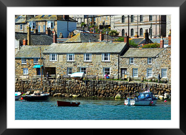 mousehole village cornwall Framed Mounted Print by Kevin Britland
