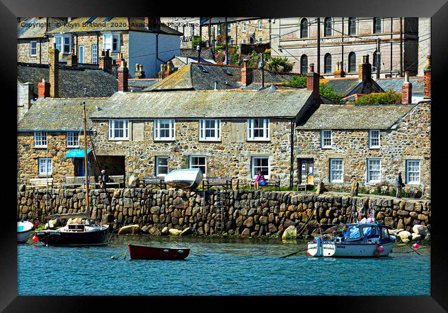 mousehole village cornwall Framed Print by Kevin Britland
