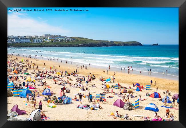 fistral beach newquay Framed Print by Kevin Britland