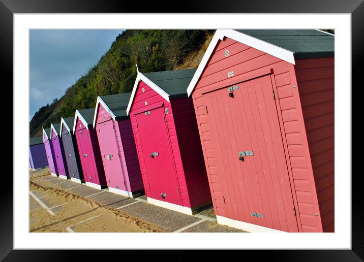 Bournemouth Beach Huts Dorset England Framed Mounted Print by Andy Evans Photos