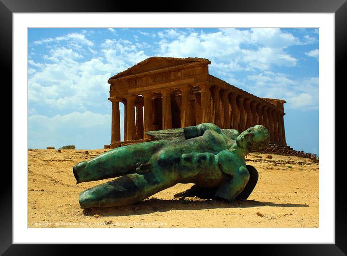Concordia's Temple: Sicilian Doric Masterpiece Framed Mounted Print by Graham Parry