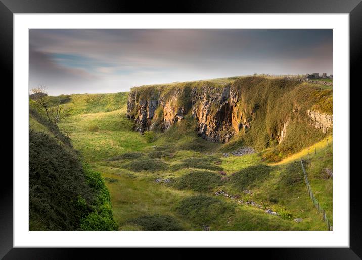 Dusk at Penwyllt in South Wales UK Framed Mounted Print by Leighton Collins