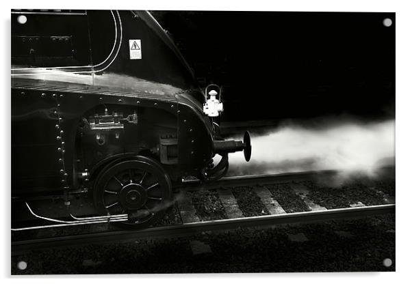 Snorting Steam Acrylic by Reg Atkinson