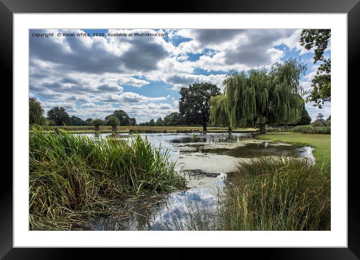 Large pond Bushy Park Framed Mounted Print by Kevin White