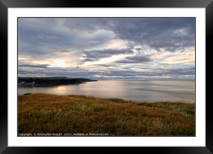 "Evening light across the bay" Framed Mounted Print by ROS RIDLEY