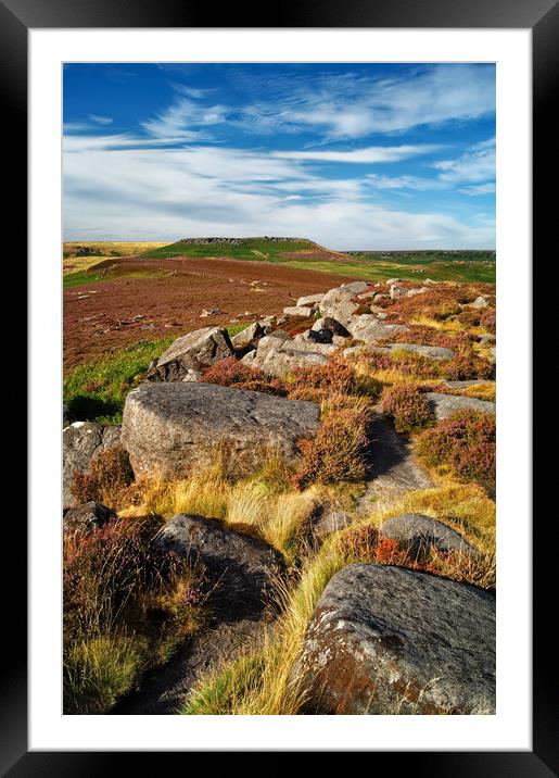 View from Over Owler Tor                      Framed Mounted Print by Darren Galpin