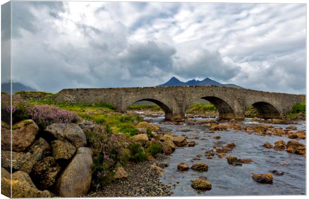 Sligachan Old Bridge Isle of Skye Canvas Print by Derek Beattie