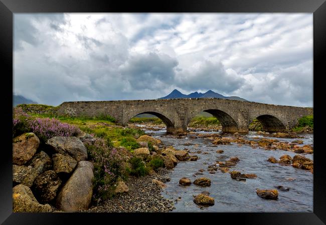 Sligachan Old Bridge Isle of Skye Framed Print by Derek Beattie