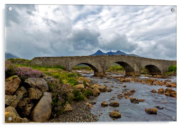 Sligachan Old Bridge Isle of Skye Acrylic by Derek Beattie