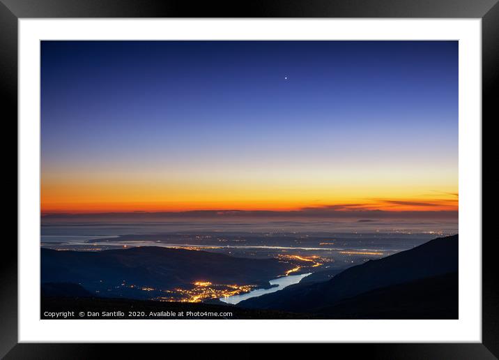 Anglesey from Glyder Fawr Framed Mounted Print by Dan Santillo