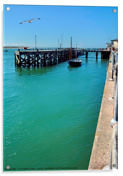 The wooden jetty - Aberdovey Acrylic by Frank Irwin