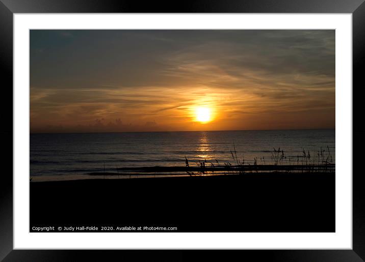 Sunrise on Ormond Beach Framed Mounted Print by Judy Hall-Folde