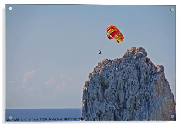 hang Glider  Cabo San Lucas Acrylic by chris hyde