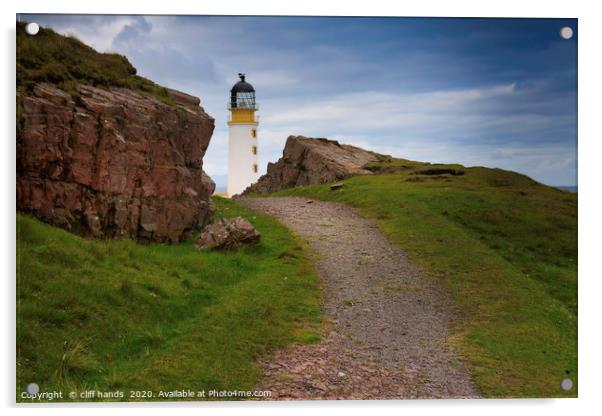 Rua Reidh Lighthouse, highlands, Scotland. Acrylic by Scotland's Scenery