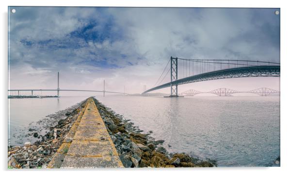 The Three Bridges Acrylic by Steven Lennie