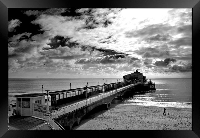 Bournemouth Pier and Beach Dorset England Framed Print by Andy Evans Photos