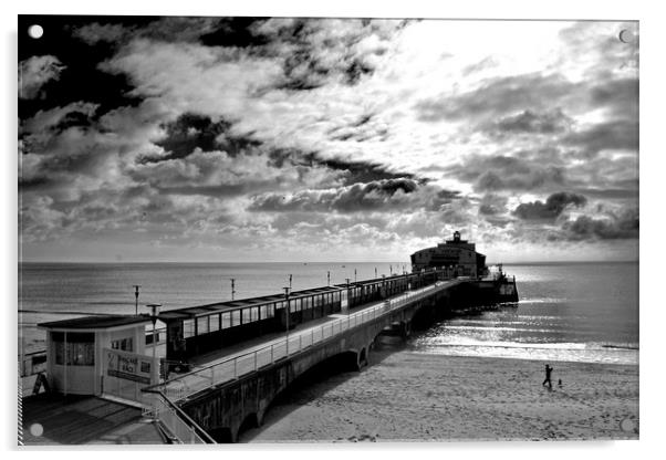 Bournemouth Pier and Beach Dorset England Acrylic by Andy Evans Photos